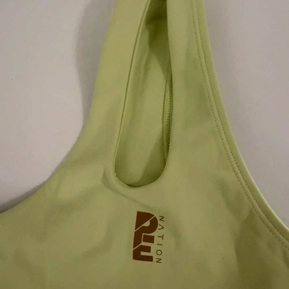 NWT P.E Nation Backcheck Sports Bra Cutout in Lime Size S